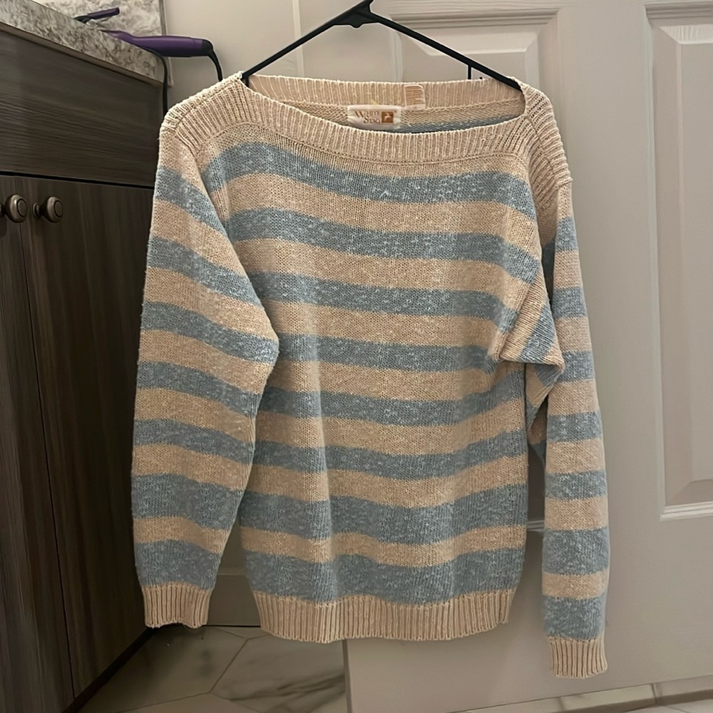 White Stag Blue and cream sweater